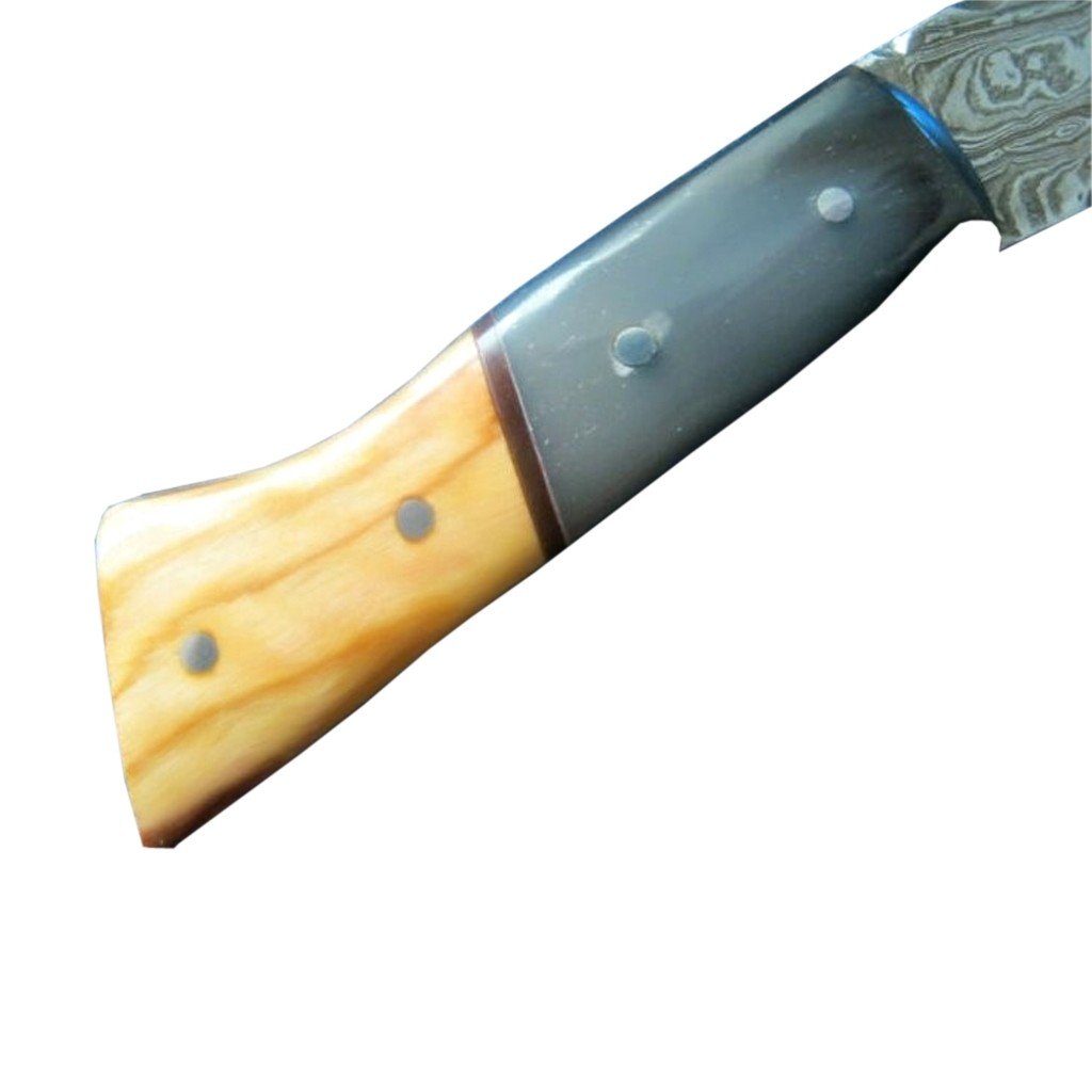 Gut Hook Damascus Tang Knife Multiple Layers Multiple Layers 9"