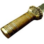 Bowie Damascus Crown Antler Knife Fantastic Excellent Finish Carbon Steel 15"