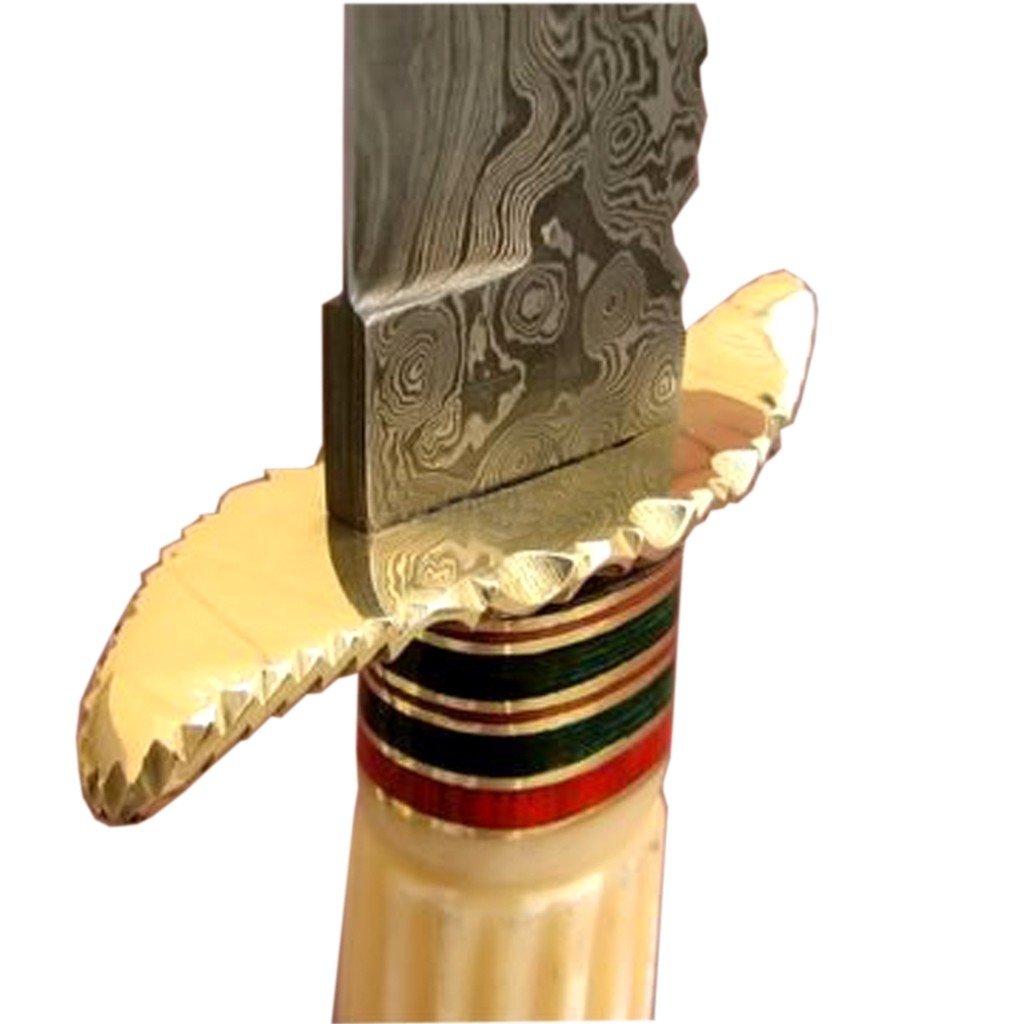 15" Custom Damascus Bone Craft Handle Knife Wonderful Blade New