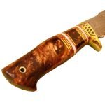 New Custom Handmade Damascus Hunter Knife Shape Geometry Dashing Looks 12.5"