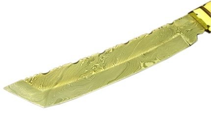 Excellent Finish Damascus Steel Large Tonto Knife Shape Geometry New