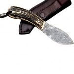 8" Handmade Damascus Nessmuk Knife Bush -Craft Steel Skinner Custom Pack