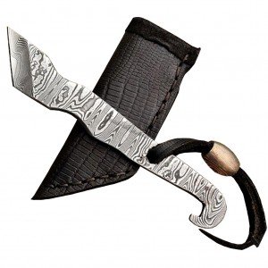 Damascus Bottle Opener Knife Spring Tactical Folding Tech Blade New