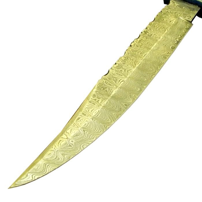 Damascus Bowie Collecting Knife Bowie Part Hunting Gold Best Biggest New