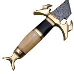 Excellent Finish Carbon Steel Bowie Knife shape geometry