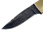 New Damascus Camel Bone Handle Pocket Knife Unique Pattern
