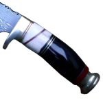 New Damascus Carbon Steel Skinning Knife Skinning Knives Fantastic Rock 9.5"