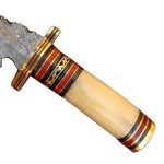 Twisted Blade Damascus Knife Blade Steel Handmade Custom Hunting High Carbon