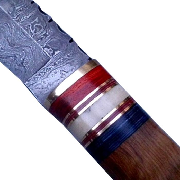 New Handmade Dagger Knife Spear Point Hunting Sheath Multiple Layers