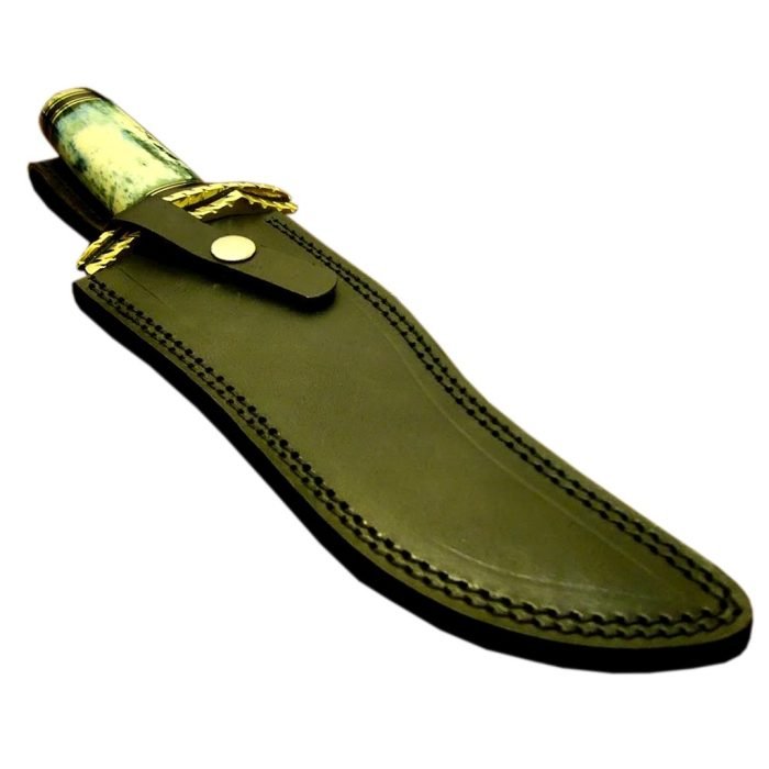 Hunter Knife Fantastic Rock Solid Handle High-Quality Leather Sheath 13.5