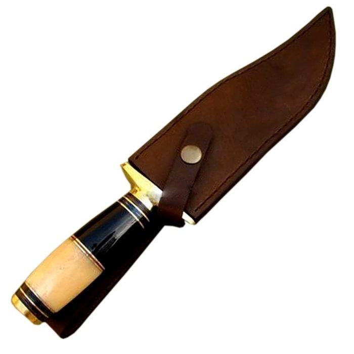 New Damascus Knife Bone and Horn Handle Wonderful Blade