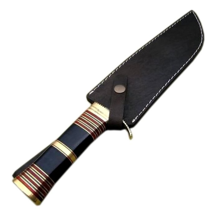 15.6" Dashing Looks Damascus Bowie Knife Horn Handle Wonderful Blade