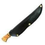 Handmade Damascus Hunter Pocket Knife Stunning Leather Sheath