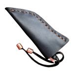 Small Damascus Cutter High Carbon Steel Leather Sheath