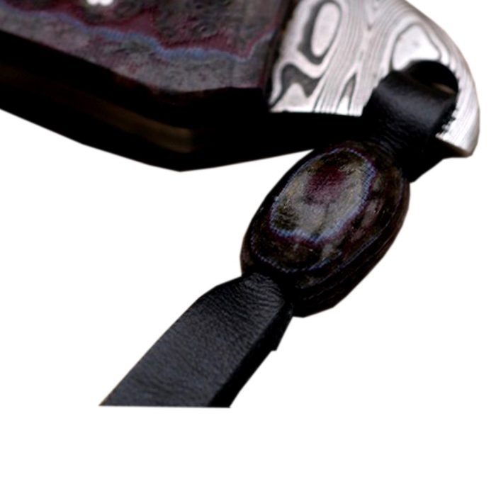 New Handmade Damascus Utility Knife Blade Razor Tool Keychain 7"