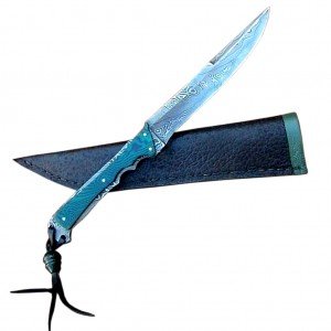Full Tang Damascus Handmade Knife Blade Hunting 9.5" Skinning Custom