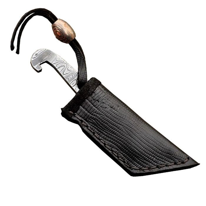 Damascus Bottle Opener Knife Spring Tactical Folding Tech Blade New