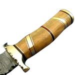 Wooden Handle Damascus Knife Magnificent Patterns Acquired