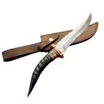 Steel Billet with High Carbon Steel Hunting Deer Horn Knife 14.4"