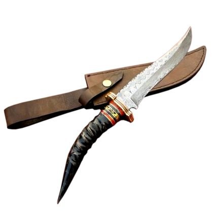 Steel Billet with High Carbon Steel Hunting Deer Horn Knife 14.4"