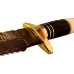 New Damascus Knife Bone and Horn Handle Wonderful Blade