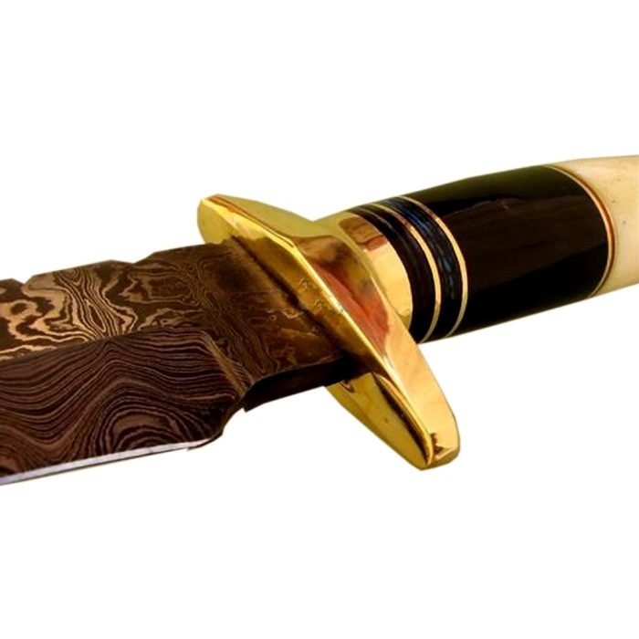 New Damascus Knife Bone and Horn Handle Wonderful Blade