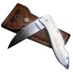 Damascus Steel Doket Knife Fantastic Looks Strong Double Stitching