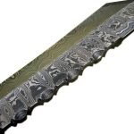 15.6" Dashing Looks Damascus Bowie Knife Horn Handle Wonderful Blade