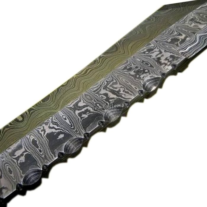 15.6" Dashing Looks Damascus Bowie Knife Horn Handle Wonderful Blade