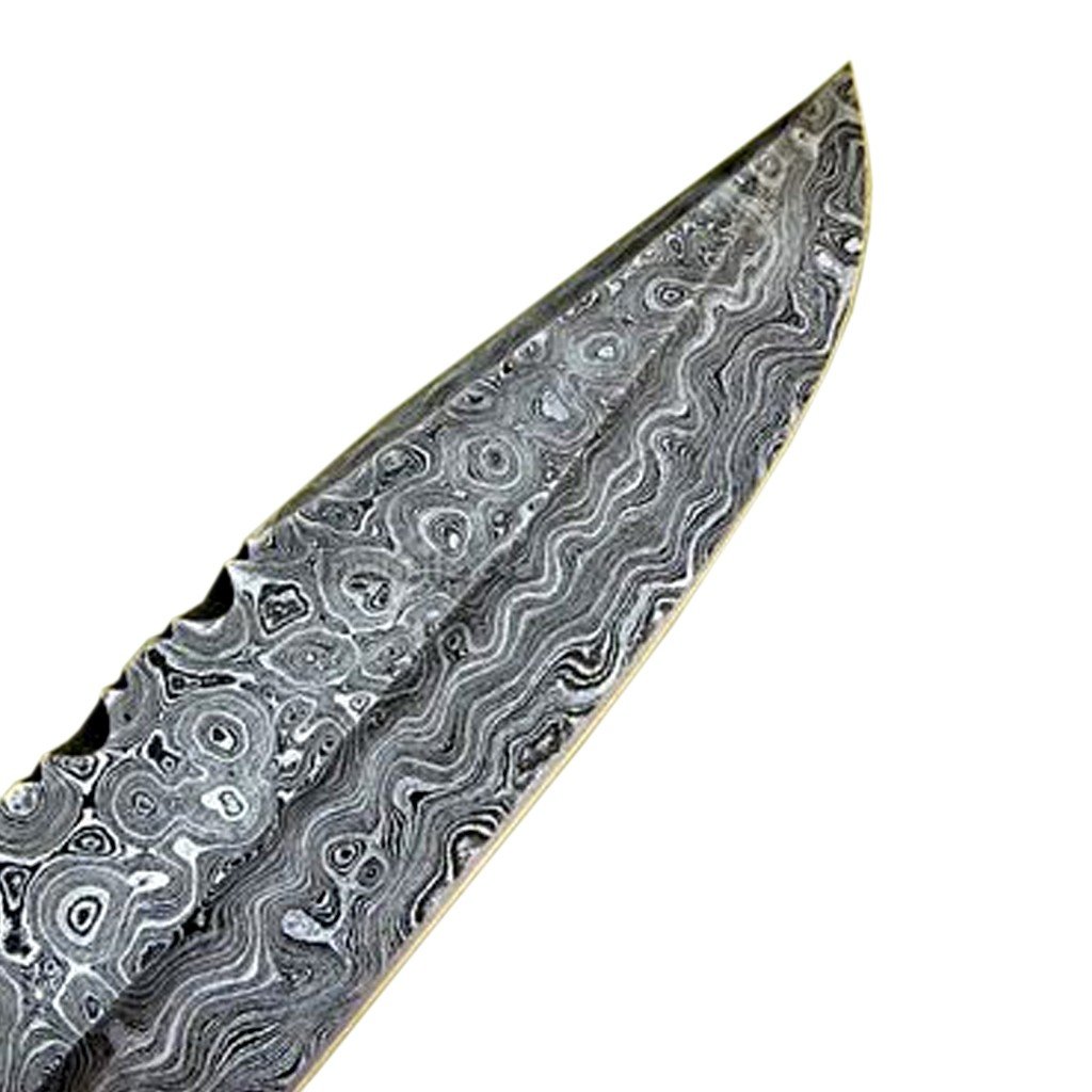 New Excellent Finish Custom Damascus Bowie Knife Camel Bone Handle Dashing Looks