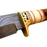 New Custom Handmade Damascus Hunter Knife Shape Geometry Dashing Looks 12.5"