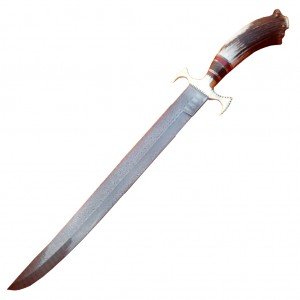  Dashing looks Damacus Fighting Bowie Knife Shape Geometry 18"