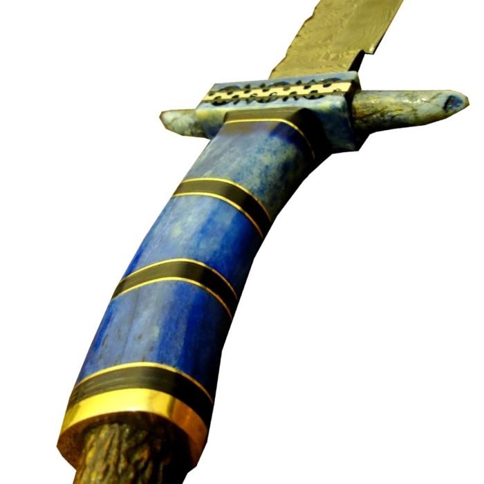 Damascus Bowie Collecting Knife Bowie Part Hunting Gold Best Biggest New
