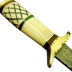 New Damascus Bowie Knife 13.8" Custom Sheath High Carbon Steel Beautiful  Patterned