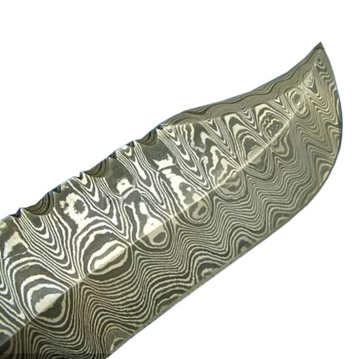 Wooden Handle Damascus Knife Magnificent Patterns Acquired