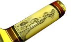 Perfect Engraved Handmade Gut Hook 12.5" Damascus Knife New