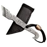 Damascus Bottle Opener Knife Spring Tactical Folding Tech Blade New