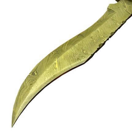 15" Damascus Bowie Hunter Blade Knife Excellent Finish New