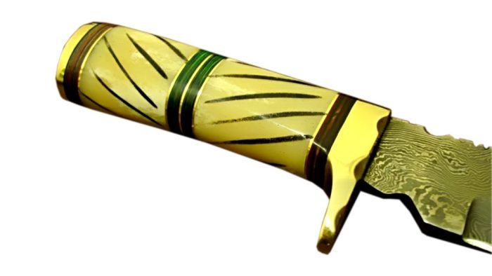 Excellent Finish Damascus Steel Large Tonto Knife Shape Geometry New