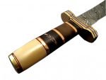 Damascus Hand Crafted Steel Knife Hunting Fixed Blade Handcrafted Custom