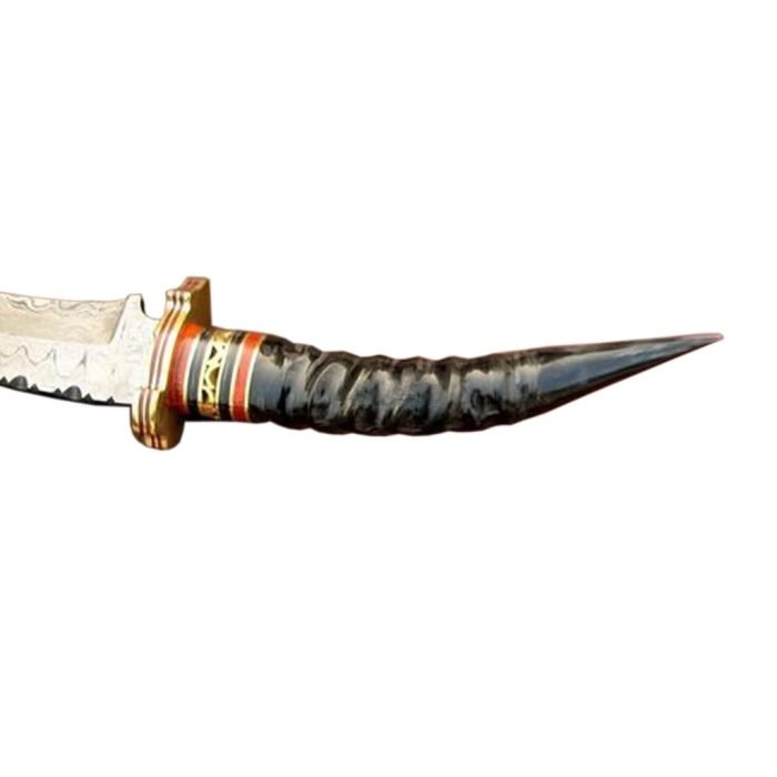 Steel Billet with High Carbon Steel Hunting Deer Horn Knife 14.4"