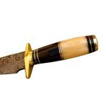 New Damascus Knife Bone and Horn Handle Wonderful Blade