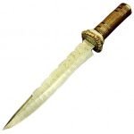 Bowie Damascus Crown Antler Knife Fantastic Excellent Finish Carbon Steel 15"