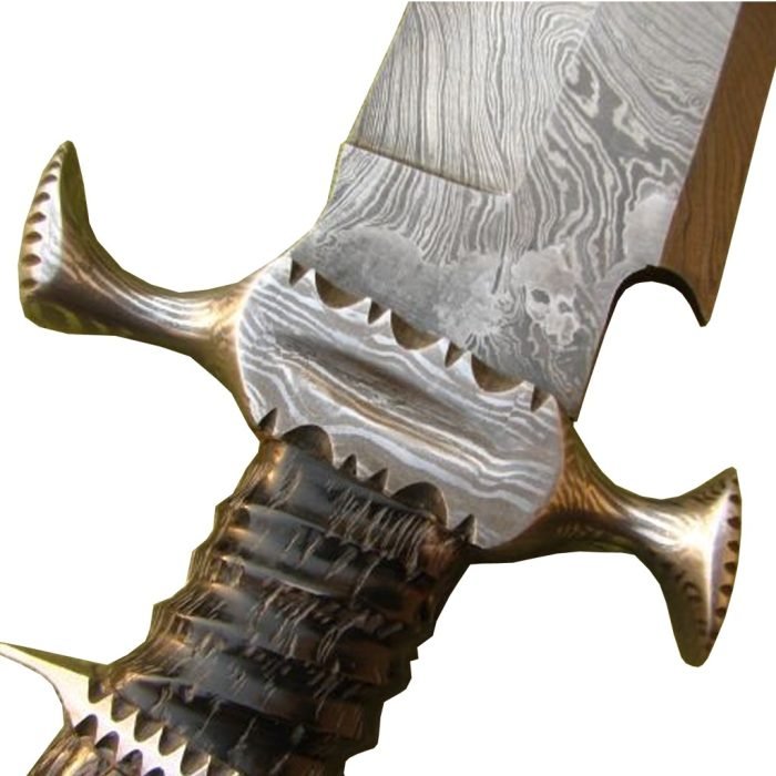 Dashing Looks Custom Handmade Damascus Collectible Knife Excellent Pattern 12.5"