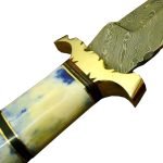 15" Damascus Bowie Hunter Blade Knife Excellent Finish New