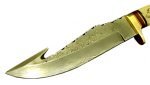 Perfect Engraved Handmade Gut Hook 12.5" Damascus Knife New