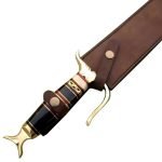 New Perfect Fantastic Rock Solid handle Carbon Steel Damascus Bowie Knife 17"
