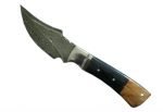 New Damascus Blade Dagger Style Pocket Knife Nice Steel Bolster
