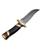 17" Damascus Steel Skinning Knife High Carbon Custom Made