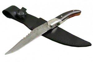 4.5" Buffalo Horn Handle Damascus Folding Knife Random Patters